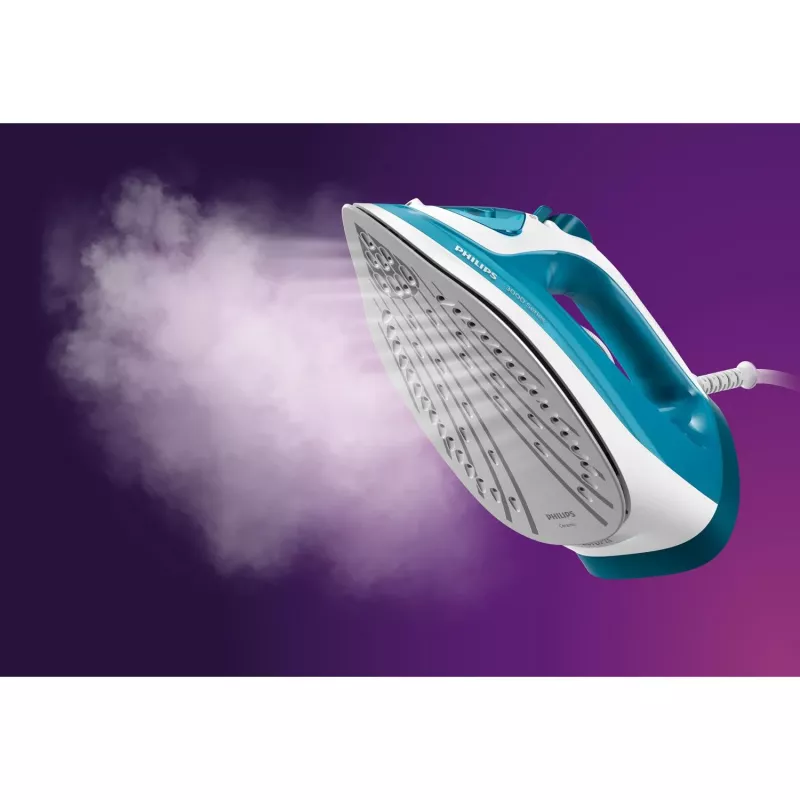 Lyginimo lygintuvas Philips DST3011/20 — 2100 W, keraminis padas, 0,3 l talpa, 1,9 m laidas, mėlynas