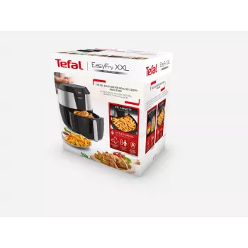 Tefal Easy Fry EY701D Vienvietis 5,6 L Laisvai pastatomas 1850 W Karšto oro gruzdintuvė Juoda, Nerūdijantis plienas