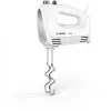 Rankinis plaktuvas Bosch MFQ24200 — 400 W, 4 greičiai, turbo, šlifuotas plienas/baltas