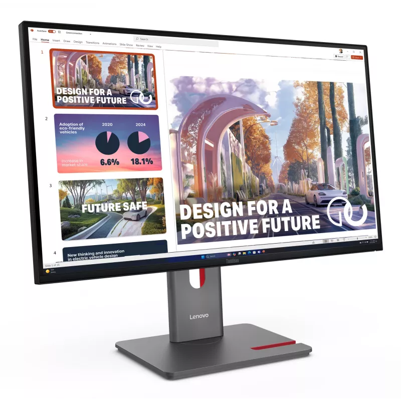 Lenovo ThinkVision P27QD-40 monitorius, 68,6 cm (27 colių), 2560 x 1440 taškų, Wide Quad HD, LED, 6 ms, juodas