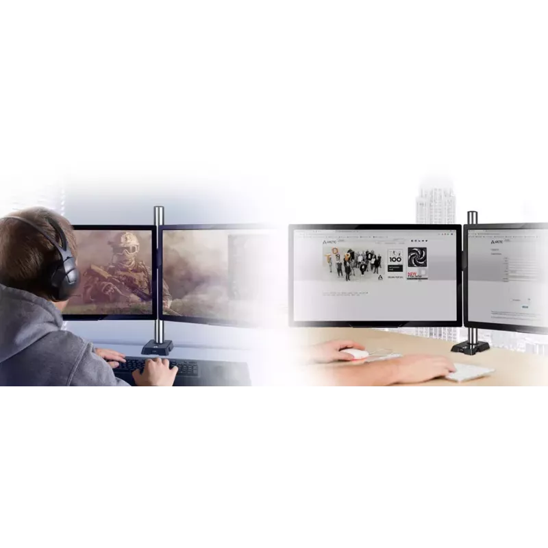ARCTIC Z2 (Gen 3) – Dviguba monitoriaus rankena su USB šakotuvu