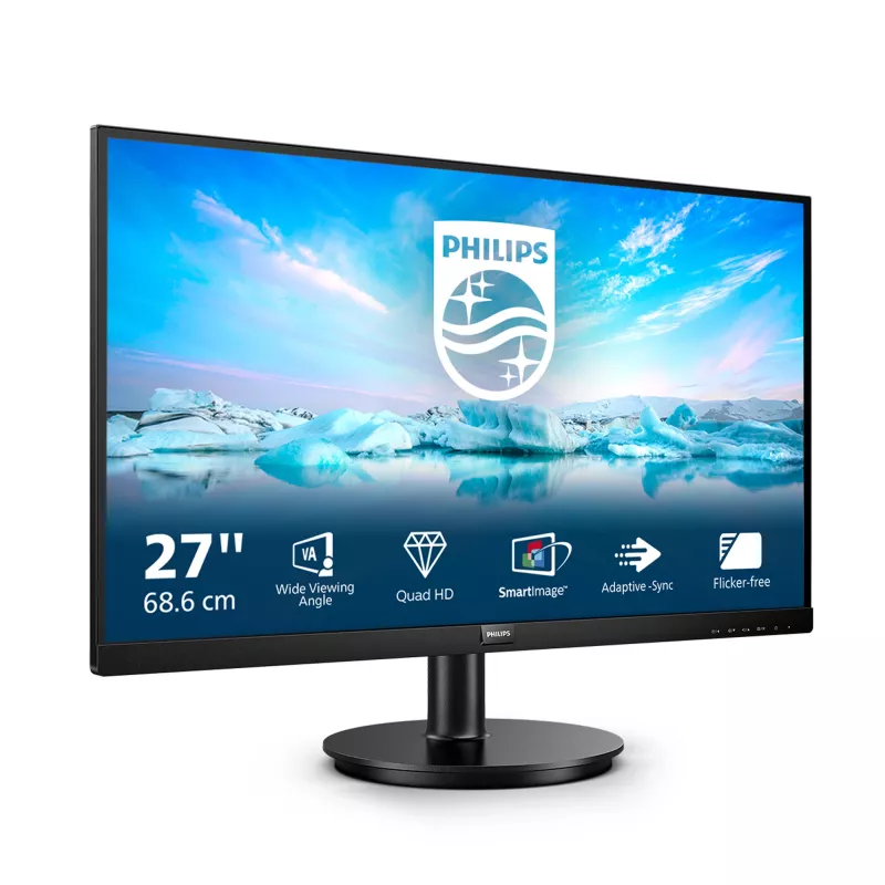 Philips V Line 275V8LA/00 kompiuterio monitorius 68,6 cm (27 colių) 2560 x 1440 pikselių Quad HD LED juodas
