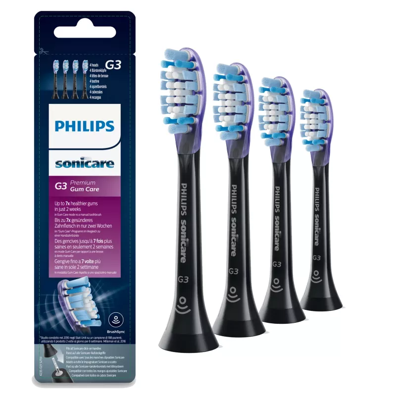 Philips G3 Premium Gum Care HX9054/33 4 vnt. keičiamųjų soninių dantų šepetėlių galvučių rinkinys