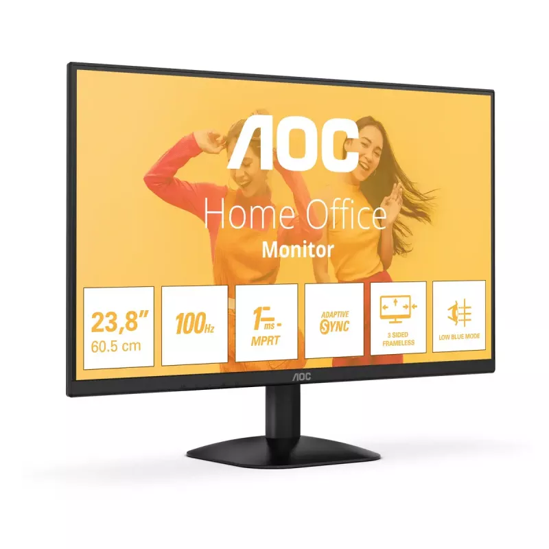 AOC B3 24B35HM2 kompiuterio monitorius 60,5 cm (23,8 col.) 1920 x 1080 pikselių Full HD LED juodas