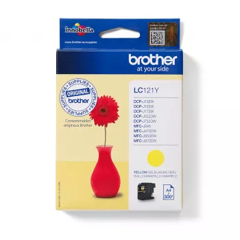 Brother LC-121Y rašalo kasetė 1 vnt. Originali Geltona