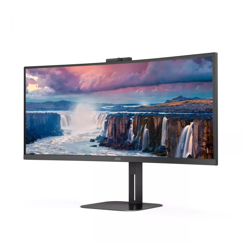 AOC V5 CU34V5CW kompiuterio monitorius 86,4 cm (34 colių) 3440 x 1440 pikselių Wide Quad HD LED juodas