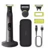 Philips OneBlade Pro 360 QP6652/61 Veidui ir kūnui, įmontuotas ekranas, plaunamas, baterija, chromas