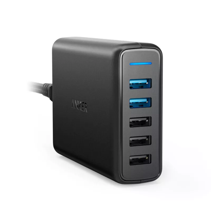 ANKER Powerport Speed 5 2x Quick Charge 3.0 Eu Juoda