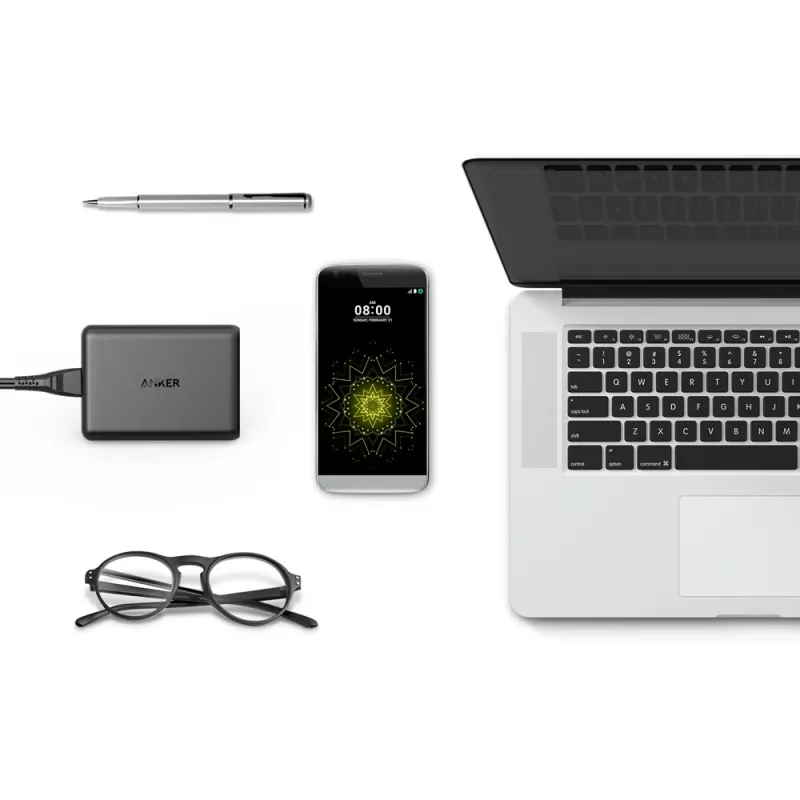 ANKER Powerport Speed 5 2x Quick Charge 3.0 Eu Juoda