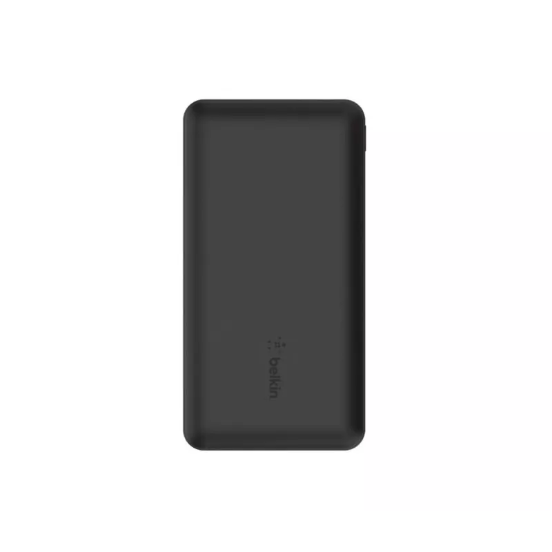 BELKIN 10k išorinė baterija su USB-C 15W dvigubu USB-A 15 cm USB-A į C laidu juoda