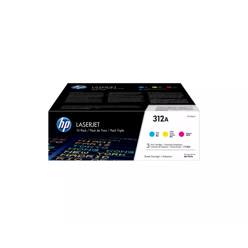 Tonerio kasetė HP 312A Cyan Tri-Pack 6000 puslapių