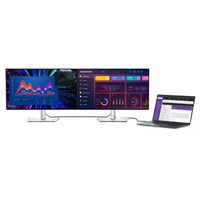 DELL UltraSharp U2424HE kompiuterio monitorius 60,5 cm (23,8 colio) 1920 x 1080 pikselių Full HD LCD juodas, sidabrinis