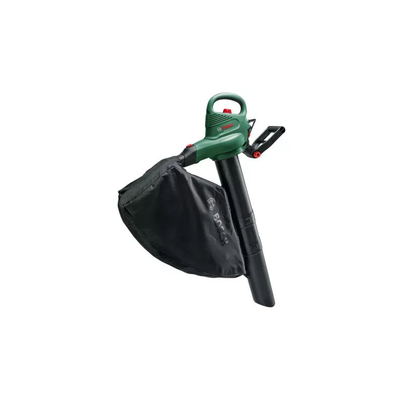 Rankinis pūstuvas Bosch Universal GardenTidy 2300 — 2300 W, 576 m³/h, 45 L surinkimo maišas, 185–285 km/h, smulkinimo funkcija