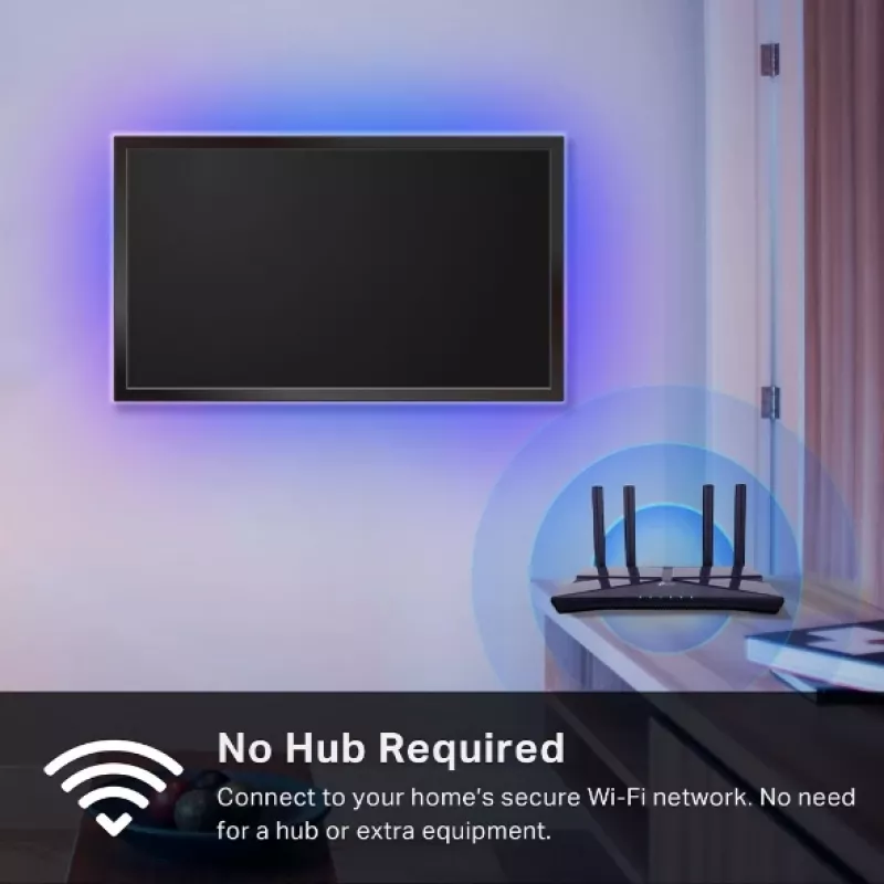 TP-Link Tapo Smart Light Strip, Multicolor, Smart strip light, Wi-Fi, White, 802.11b, 802.11g, Wi-Fi 4 (802.11n), LED, Multi