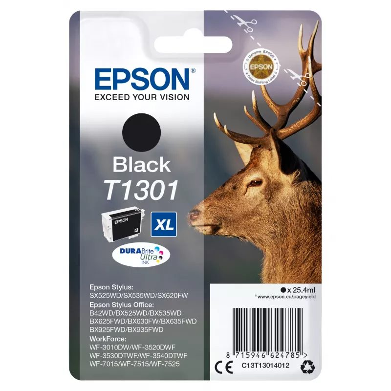 Epson Stag Singlepack Juoda T1301 DURABrite Ultra Ink