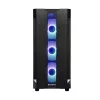 PC korpusas CHIEFTEC GS-01B-OP Tower Black — grūdintas stiklas, RGB ventiliatoriai, palaiko ATX/Micro-ATX, GPU iki 320 mm