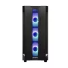 PC korpusas CHIEFTEC GS-01B-OP Tower Black — grūdintas stiklas, RGB ventiliatoriai, palaiko ATX/Micro-ATX, GPU iki 320 mm