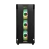 PC korpusas CHIEFTEC GS-01B-OP Tower Black — grūdintas stiklas, RGB ventiliatoriai, palaiko ATX/Micro-ATX, GPU iki 320 mm