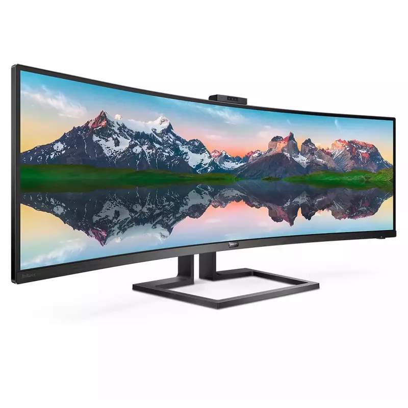 Philips P Line 32:9 SuperWide lenktas LCD ekranas 499P9H/00, 124 cm (48,8 colio), 5120 x 1440 pikselių, UltraWide Dual Quad HD, LCD, 5 ms, juoda