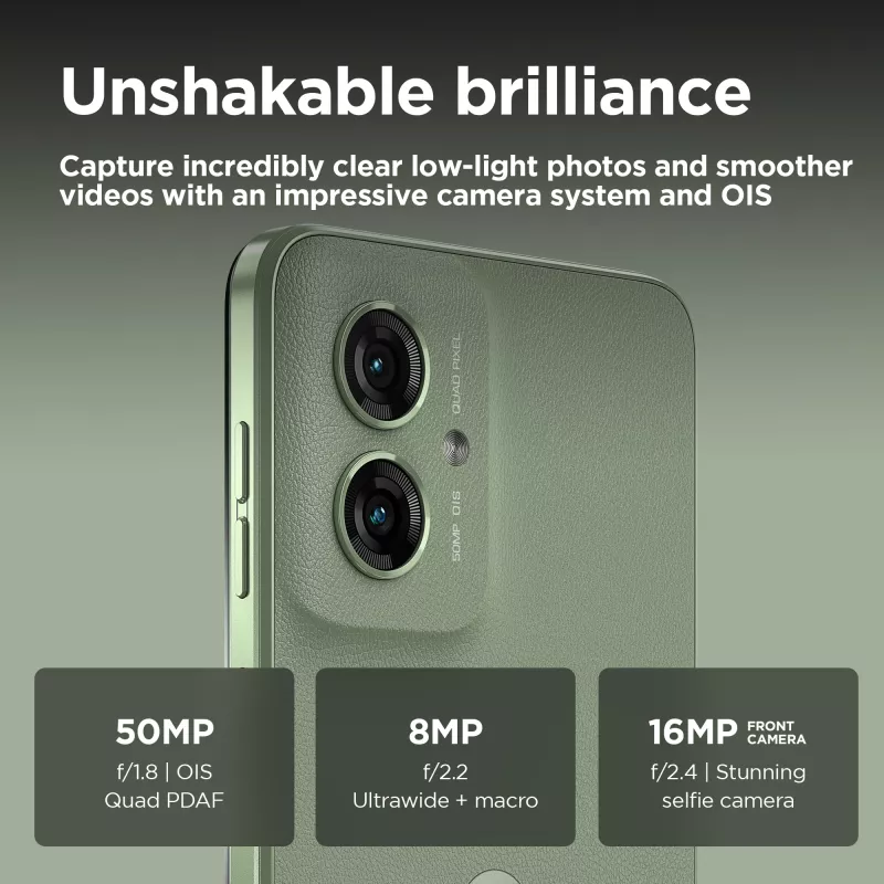 Motorola moto g55 5G 16,5 cm (6,49 colio) dviejų SIM kortelių „Android 14“ USB Type-C 8 GB 256 GB 5000 mAh žalia