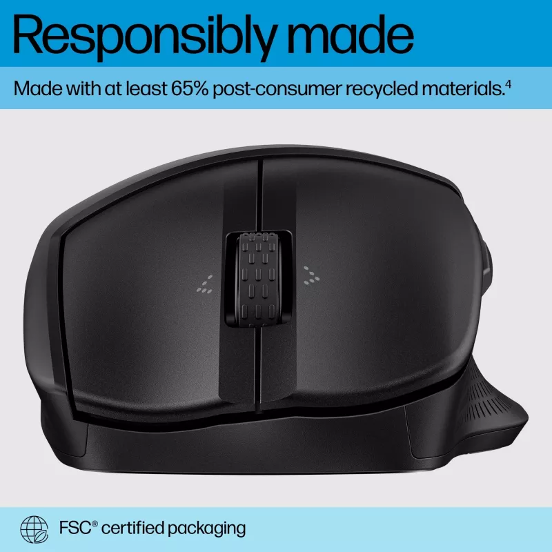 HP 480 Comfort Bluetooth Mouse, dešinei rankai, Bluetooth, 4000 DPI, juoda