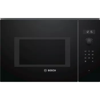 Įmontuojama solo mikrobangų krosnelė Bosch Serie 6 BFL554MB0 – 900 W, 25 L, sukamasis ir jutiklinis valdymas, juoda