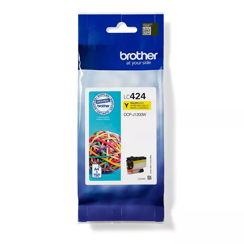 Brother LC424Y rašalo kasetė 1 vnt. Originali Geltona