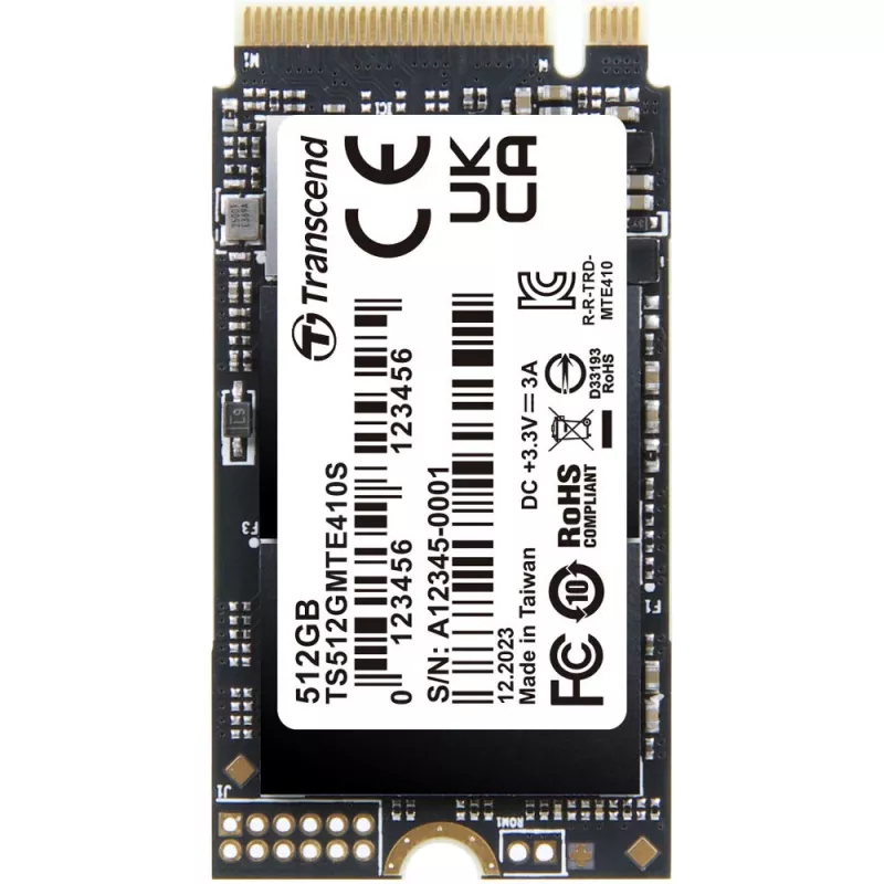 SSD disk Transcend 512 GB M.2 PCI Express 4.0 NVMe 3D NAND TS512GMTE410S
