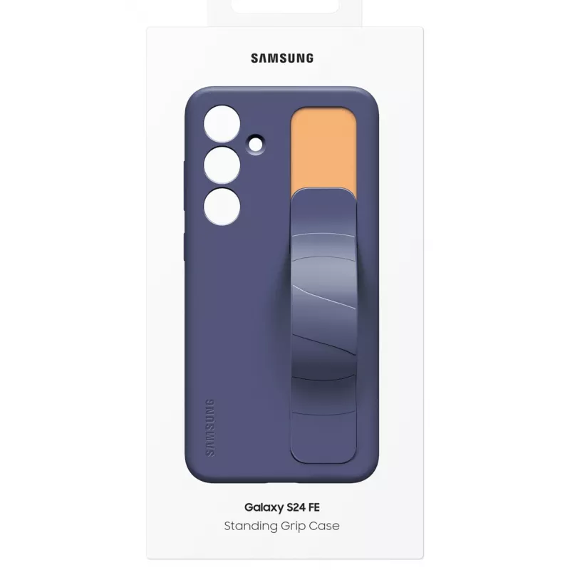 „Samsung Galaxy S24 FE“ stovinčio dangtelio dėklas su rankena