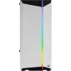 PC korpusas AEROCOOL Bionic Midi Tower White — ATX, grūdintas stiklas, 2x3,5 colio lizdai, 6x2,5 colio, 297 mm GPU, mėlynas LED
