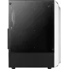 PC korpusas AEROCOOL Bionic Midi Tower White — ATX, grūdintas stiklas, 2x3,5 colio lizdai, 6x2,5 colio, 297 mm GPU, mėlynas LED