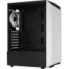 PC korpusas AEROCOOL Bionic Midi Tower White — ATX, grūdintas stiklas, 2x3,5 colio lizdai, 6x2,5 colio, 297 mm GPU, mėlynas LED