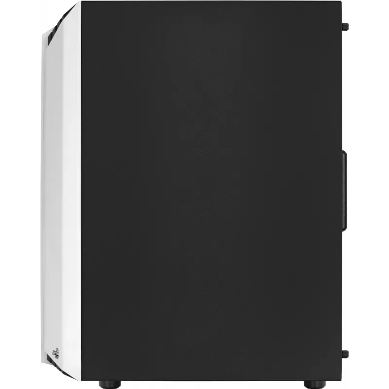 PC korpusas AEROCOOL Bionic Midi Tower White — ATX, grūdintas stiklas, 2x3,5 colio lizdai, 6x2,5 colio, 297 mm GPU, mėlynas LED