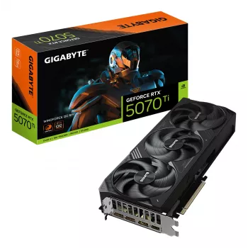 GIGABYTE GeForce RTX 5070 Ti WINDFORCE OC SFF 16G vaizdo plokštė - 16 GB GDDR7, 256 bitų, PCI-E 5.0, 2497 MHz branduolio dažnis, 3 x DP 2.1a, 1 x HDMI 2.1b, NVIDIA DLSS 4, GV-N507TWF3OC-16GD