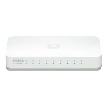 D-Link GO-SW-8E/E tinklo jungiklis Nevaldomas Fast Ethernet (10/100) Baltas