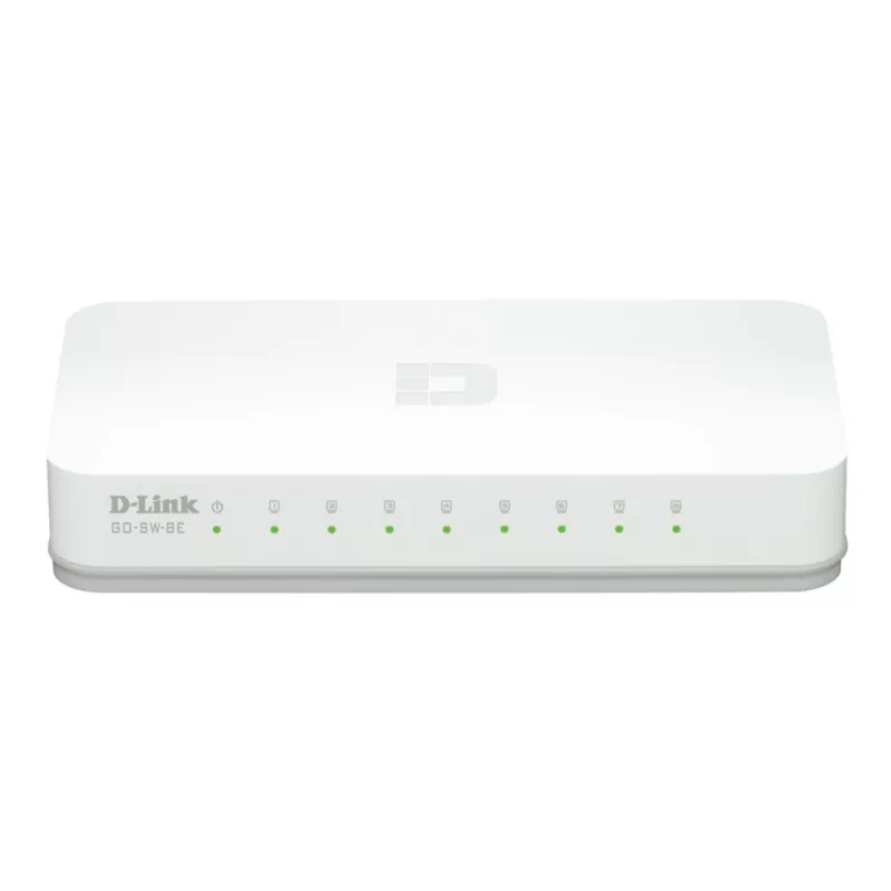 D-Link GO-SW-8E/E tinklo jungiklis Nevaldomas Fast Ethernet (10/100) Baltas
