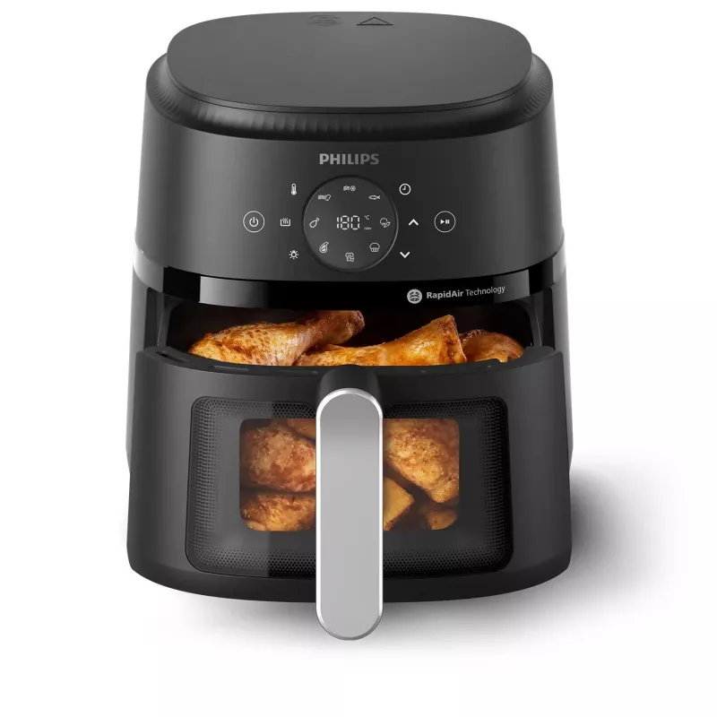 Philips 2000 serijos NA221/00 gruzdintuvė Viena 4,2 L Atskira 1500 W Karšto oro gruzdintuvė Juoda, Sidabrinė