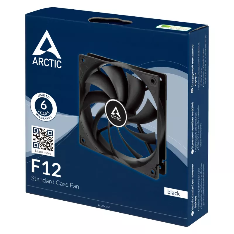 ARCTIC F12 – 120 mm standartinis korpuso ventiliatorius, 12 cm, 0 RPM, 1350 RPM, 0,3 sone, 90,1 m³/h