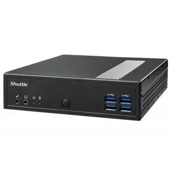 Shuttle XPC slim Barebone DL30N, Intel N100, 1x DDR5, 2x LAN (2x 2.5Gbit), 2xCOM, 1xHDMI, 1xDP, 1x VGA, beventiliatorinis, 24/7 nuolatinis veikimas