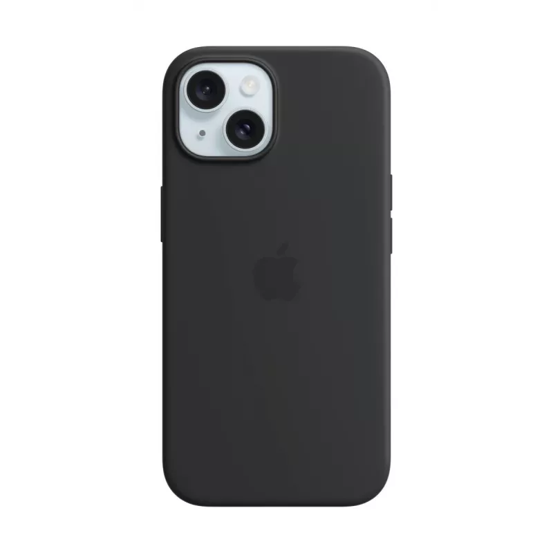 APPLE iPhone 15 - Silikoninis Dėklas su MagSafe - Juodas