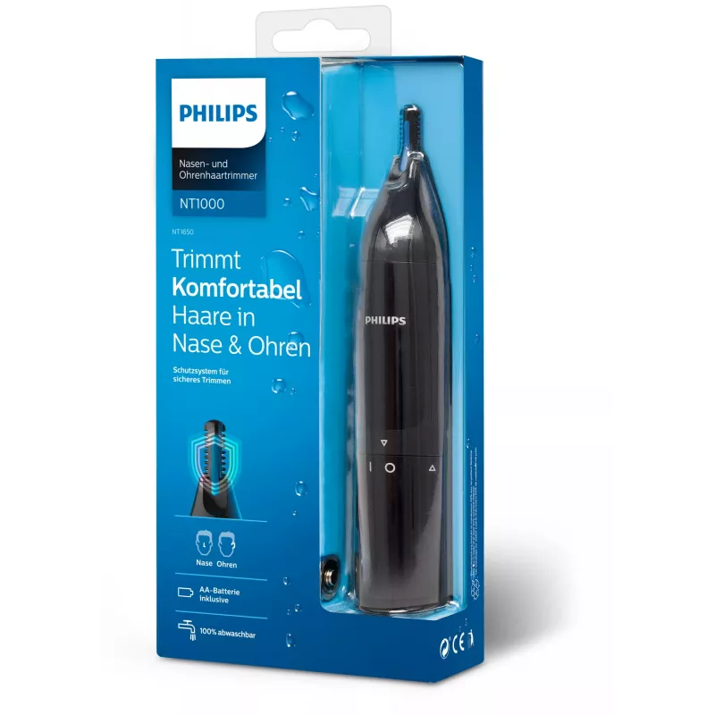 Philips Norelco NOSETRIMMER Series 1000 Nosies kirpimo mašinėlė serija 1000 NT1650/16 Nosies ir ausų plaukelių kirpimo mašinėlė