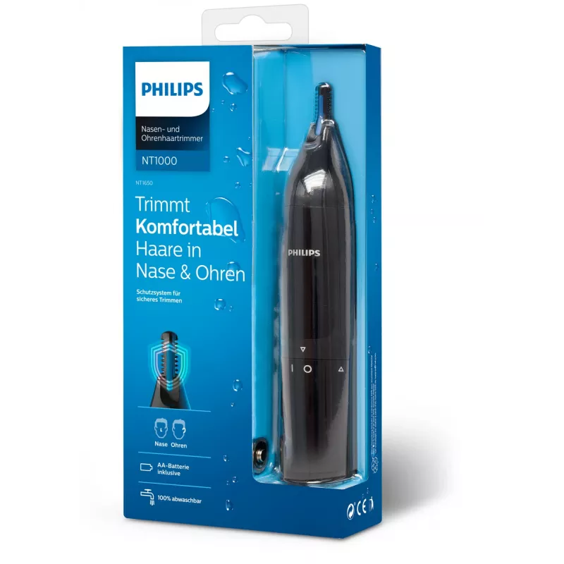 Philips Norelco NOSETRIMMER Series 1000 Nosies kirpimo mašinėlė serija 1000 NT1650/16 Nosies ir ausų plaukelių kirpimo mašinėlė