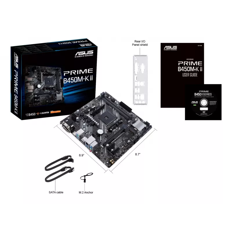 ASUS Prime B450M-K II AMD B450 Socket AM4 micro ATX