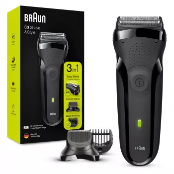 Braun Series 3 Shave&Style 300BT elektrinė barzdaskutė, vyrų skustuvas, juodas