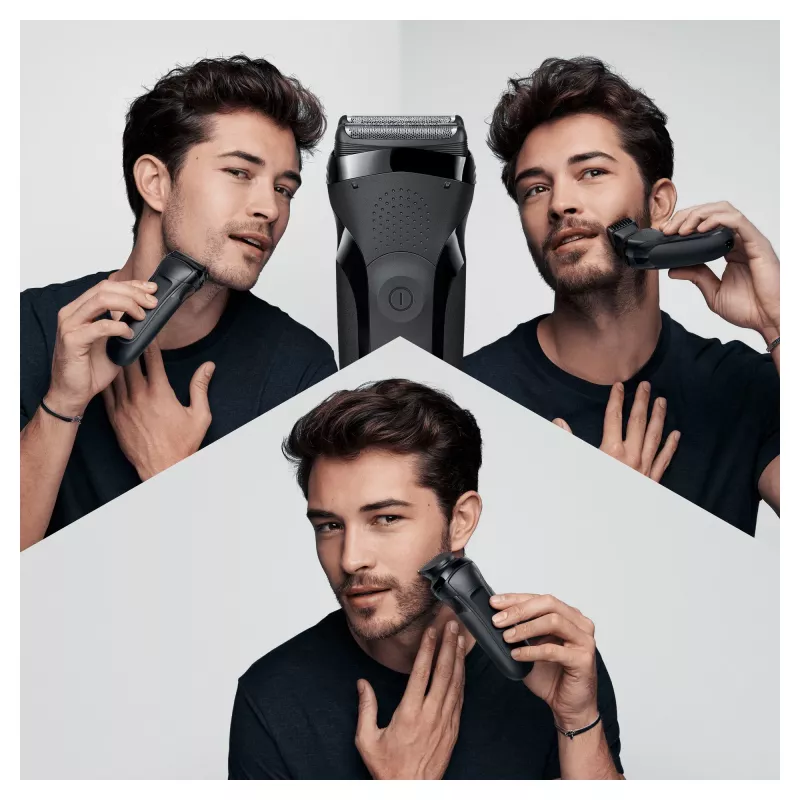 Braun Series 3 Shave&Style 300BT elektrinė barzdaskutė, vyrų skustuvas, juodas
