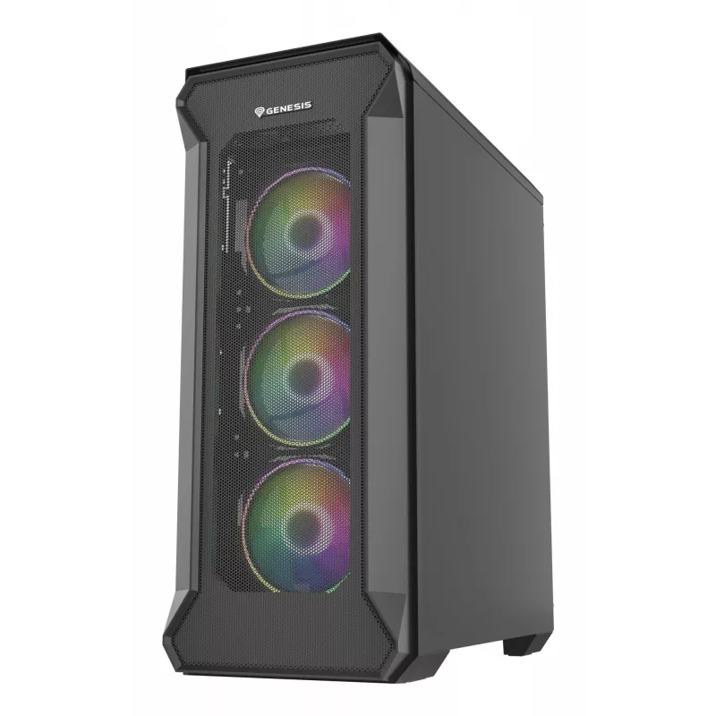 GENESIS Irid 505 ARGB Midi Tower juoda, permatoma