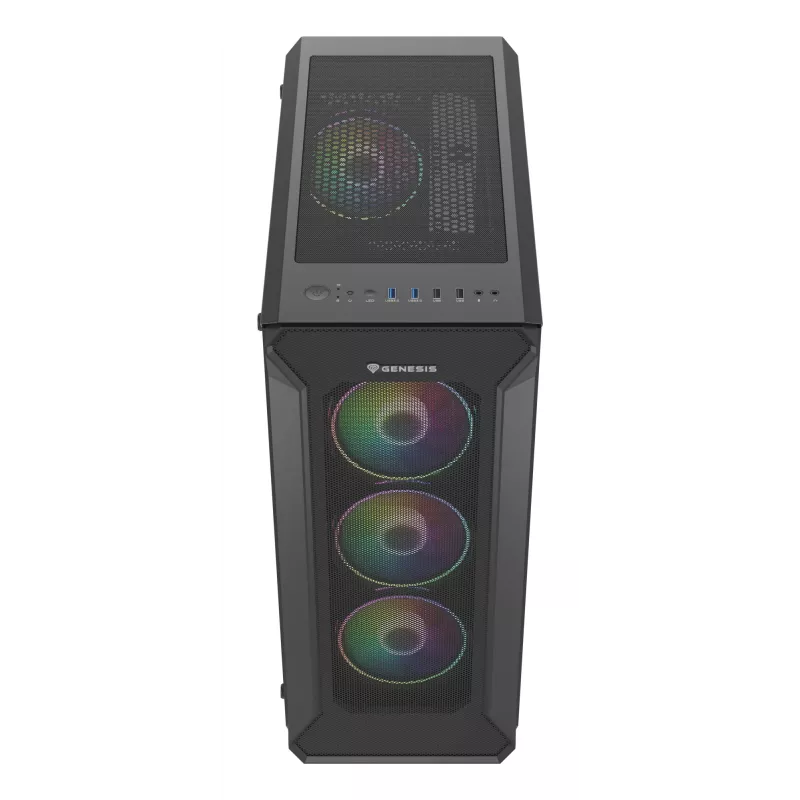 GENESIS Irid 505 ARGB Midi Tower juoda, permatoma