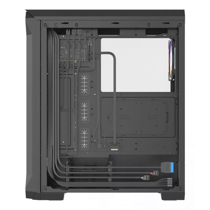 GENESIS Irid 505 ARGB Midi Tower juoda, permatoma