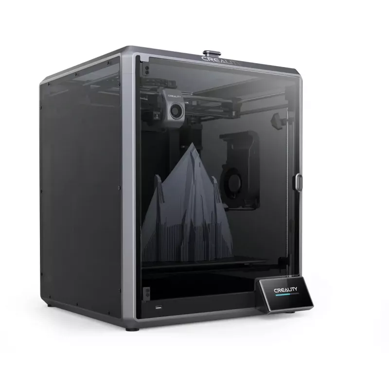 3D spausdintuvas Creality K1 Max — spausdinimo plotas 300×300×300 mm, sluoksnio storis 0.10–0.35 mm, valdymas lietimu, juodas