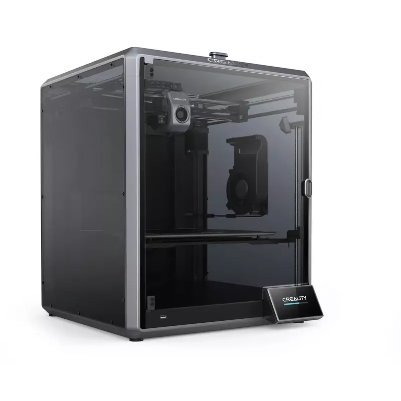 3D spausdintuvas Creality K1 Max — spausdinimo plotas 300×300×300 mm, sluoksnio storis 0.10–0.35 mm, valdymas lietimu, juodas